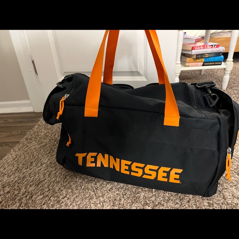 Nike Black and Orange Duffel Bag